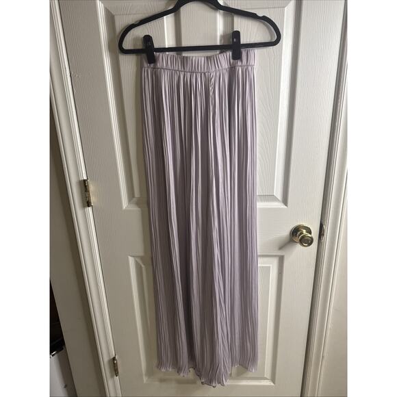 ZARA Women’s Pleated Wide Leg Pants Lavender Size XS - Picture 3 of 4